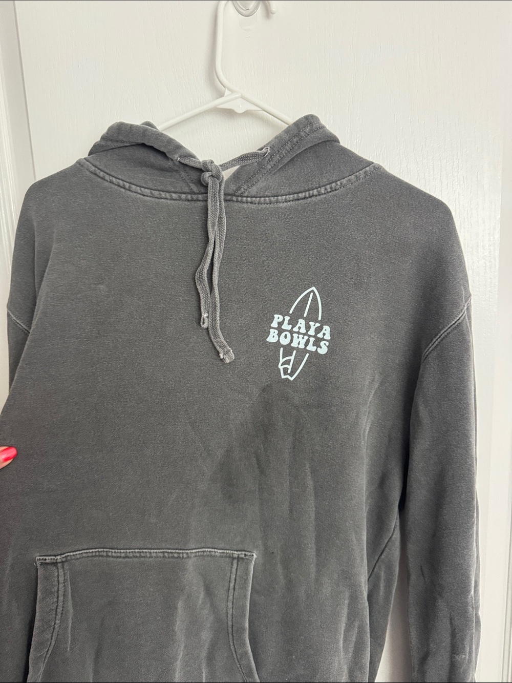 Charcoal Hooded Sweatshirt - Men's Casual Pullover - Picture 2 of 4
